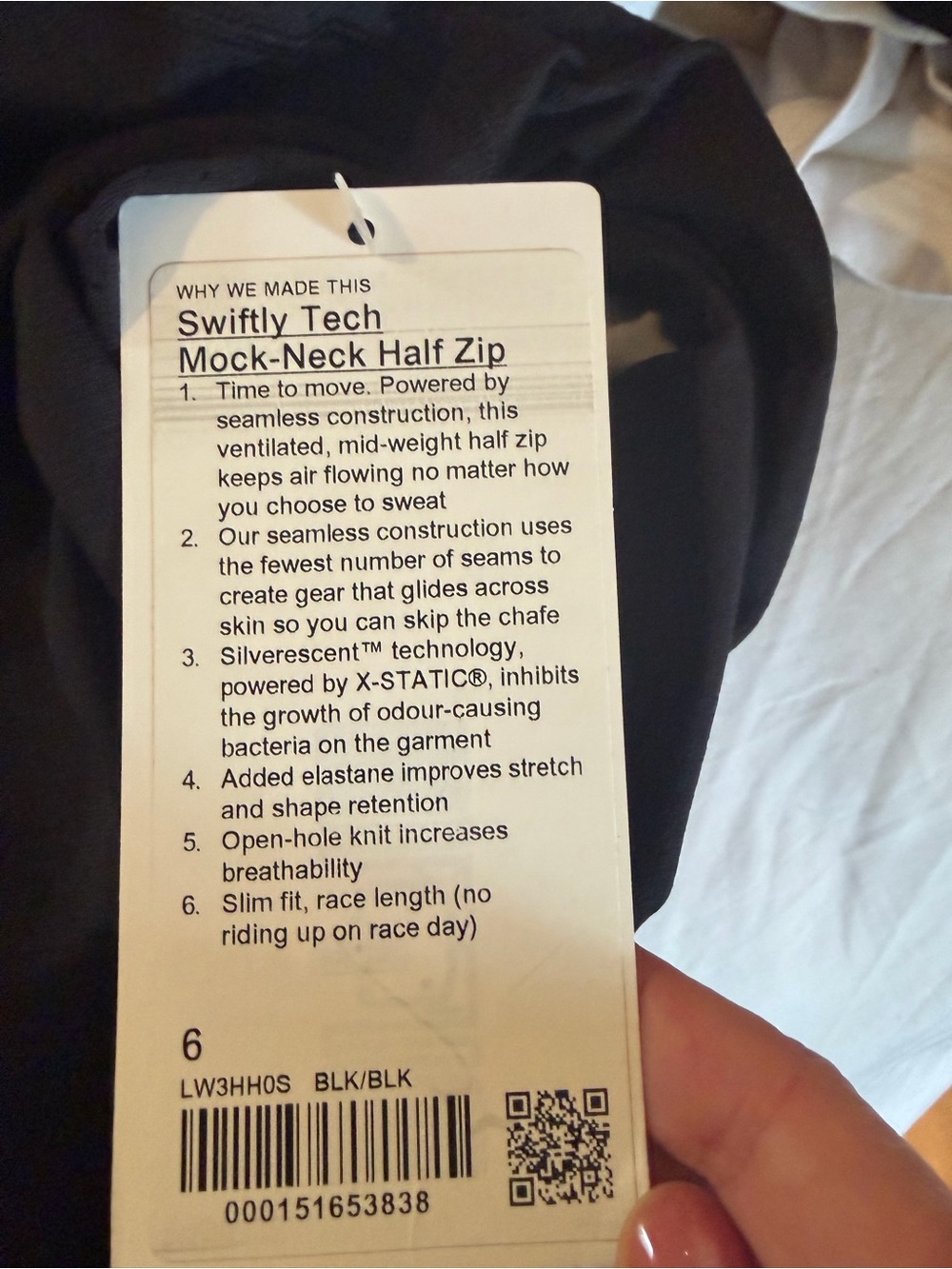Lululemon Women's Black Swiftly Tech Mock Neck Half-Zip Pullover - Picture 4 of 11